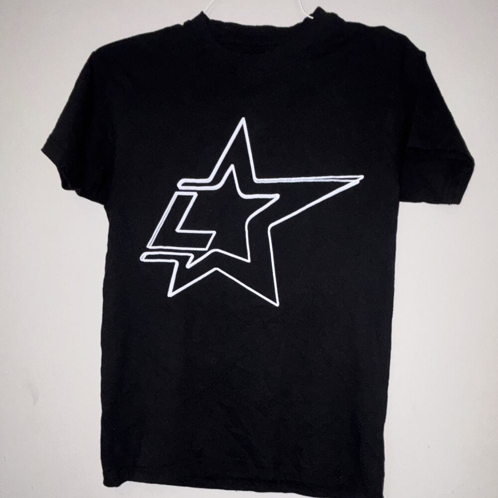 Lonely Hearts Club Men's S Black Cotton Blend Skeleton Graphic Crew Neck Tee